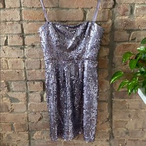 BCBGMaxAzria strapless sequin mini dress